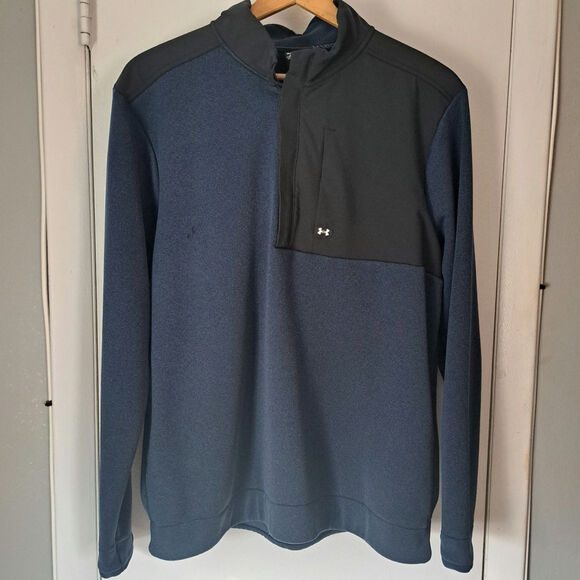 Under Armour Other - Under Armour Storm Sweater Fleece 1/4 Zip Blue/Black Pullover Men's XL